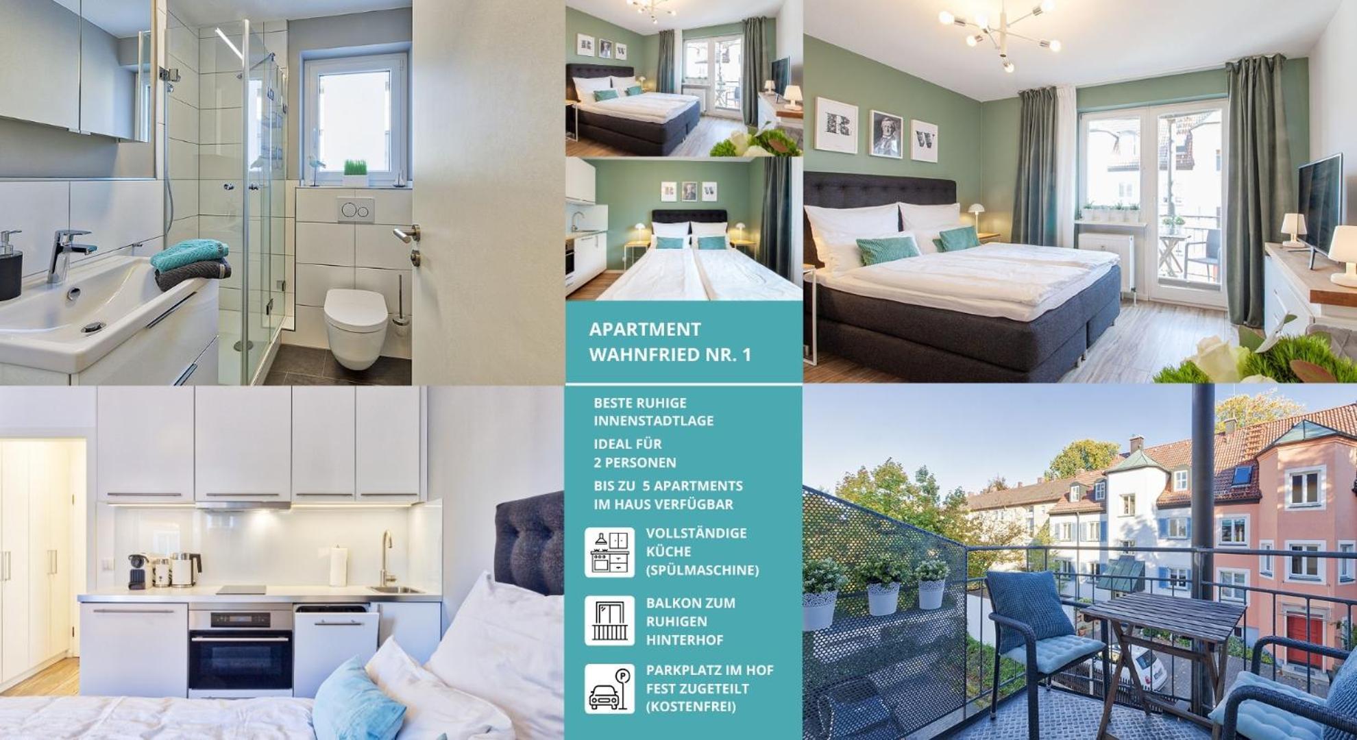 Apt Wahnfried Nr1 - Cityapartment Mit Kueche, Duschbad, Balkon, Parkplatz - Zentral Aber Ruhig 바이로이트 외부 사진